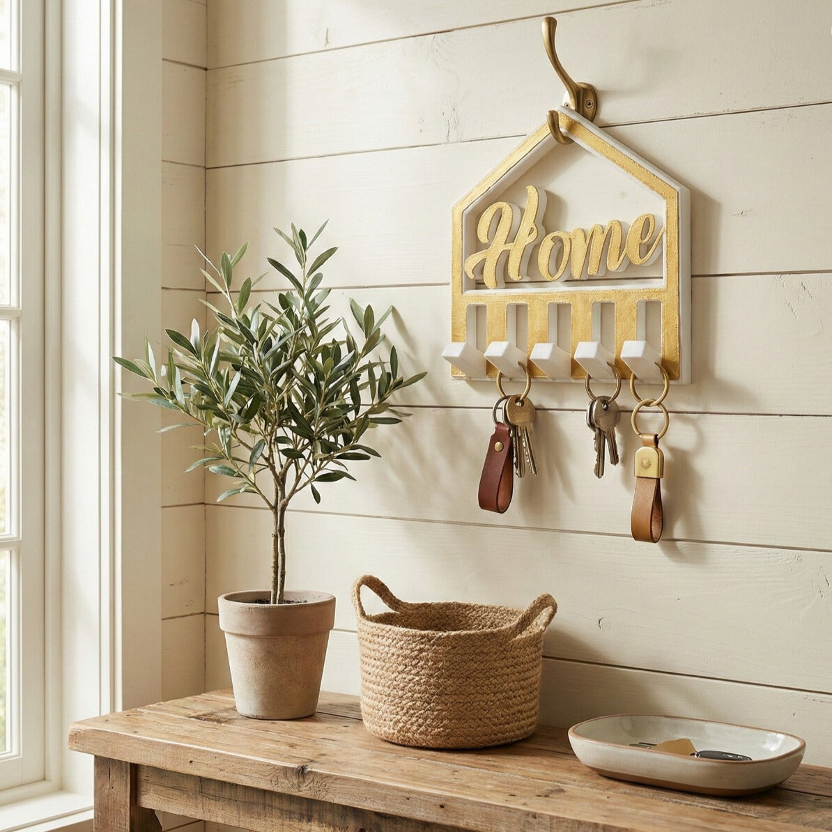 "Home" Key Holder for Wall