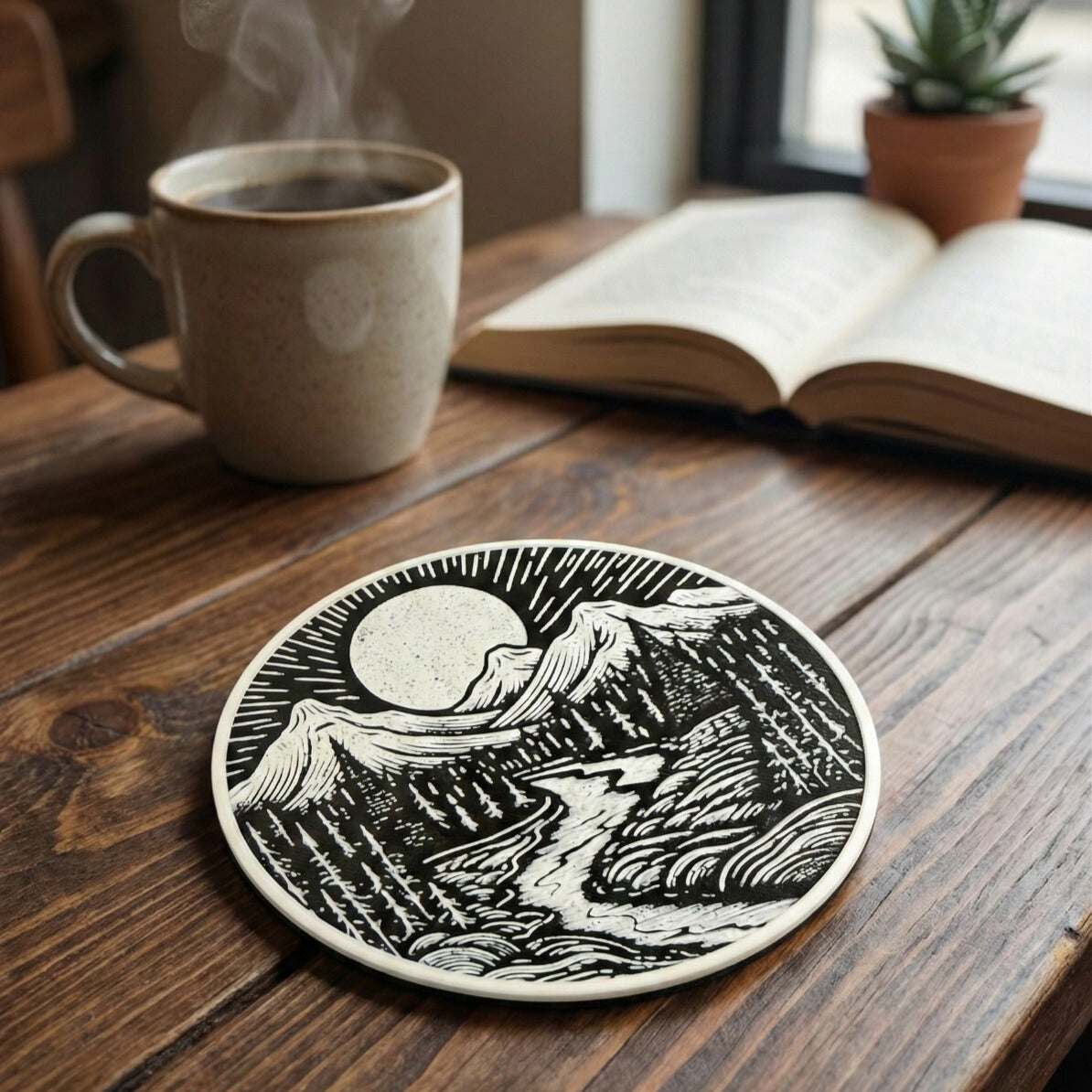 Mountain Range 3D Printed Coaster