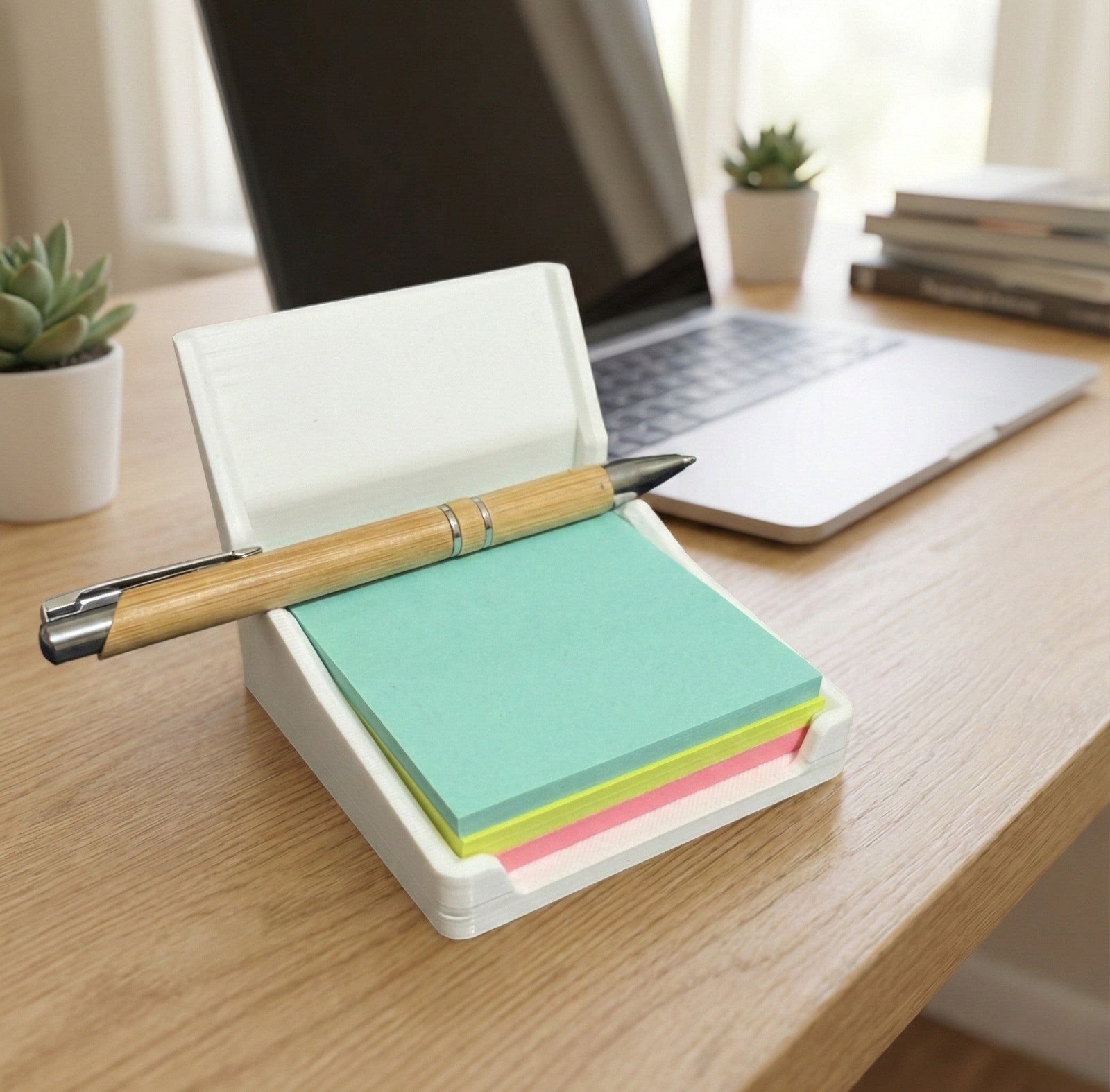 Sticky Note Holder and Pen Rest