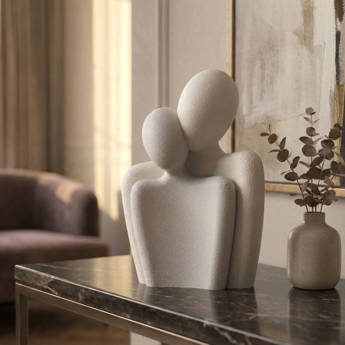 Eternal Embrace Minimalist Couple Statue