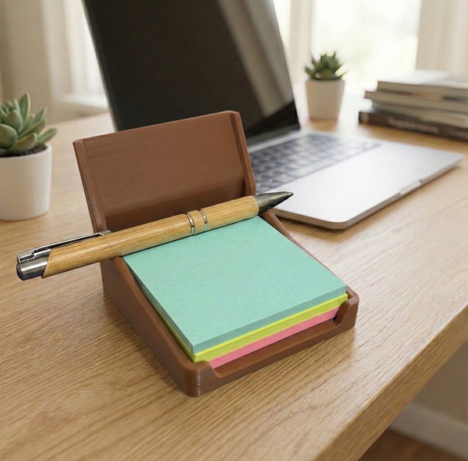 Sticky Note Holder and Pen Rest