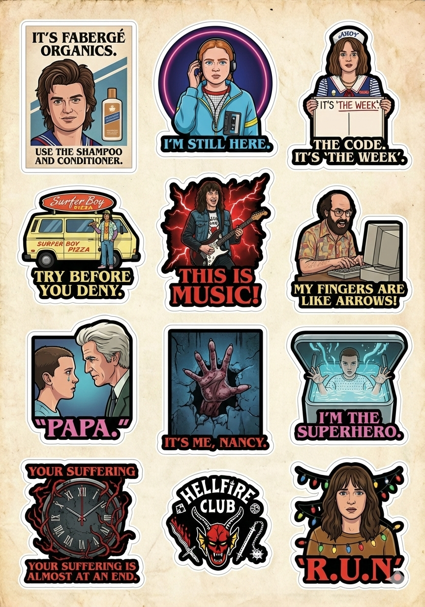 Ultimate Stranger Things Sticker Pack