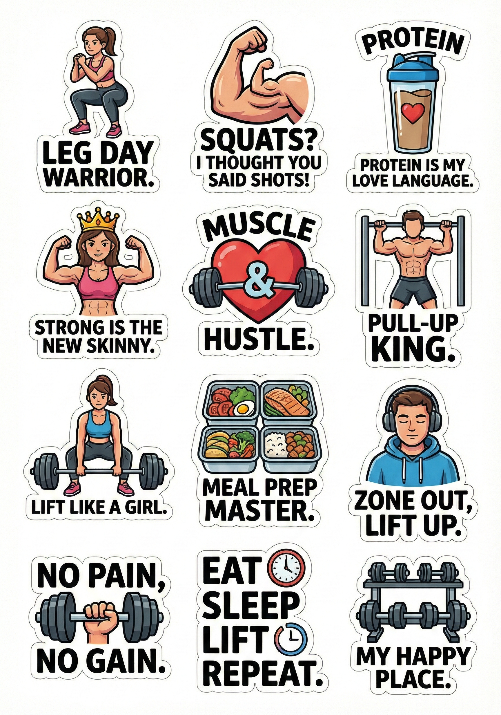 The Ultimate Gym Life Sticker Pack