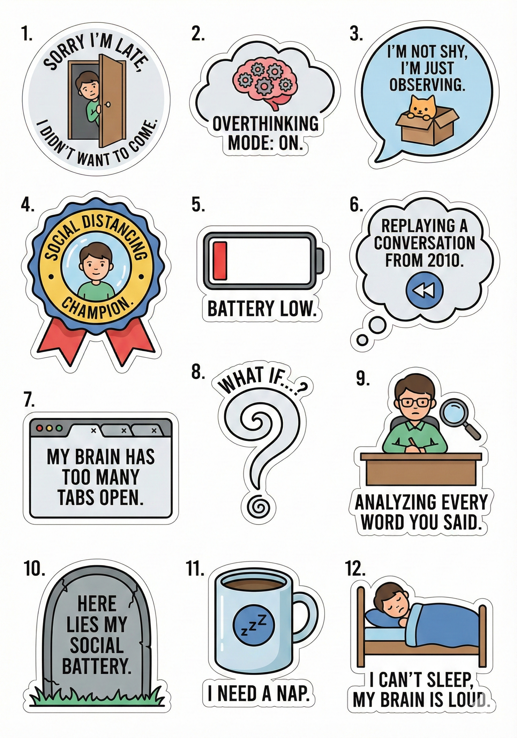 Level Up Wellness and Work Life Balance Sticker Pack