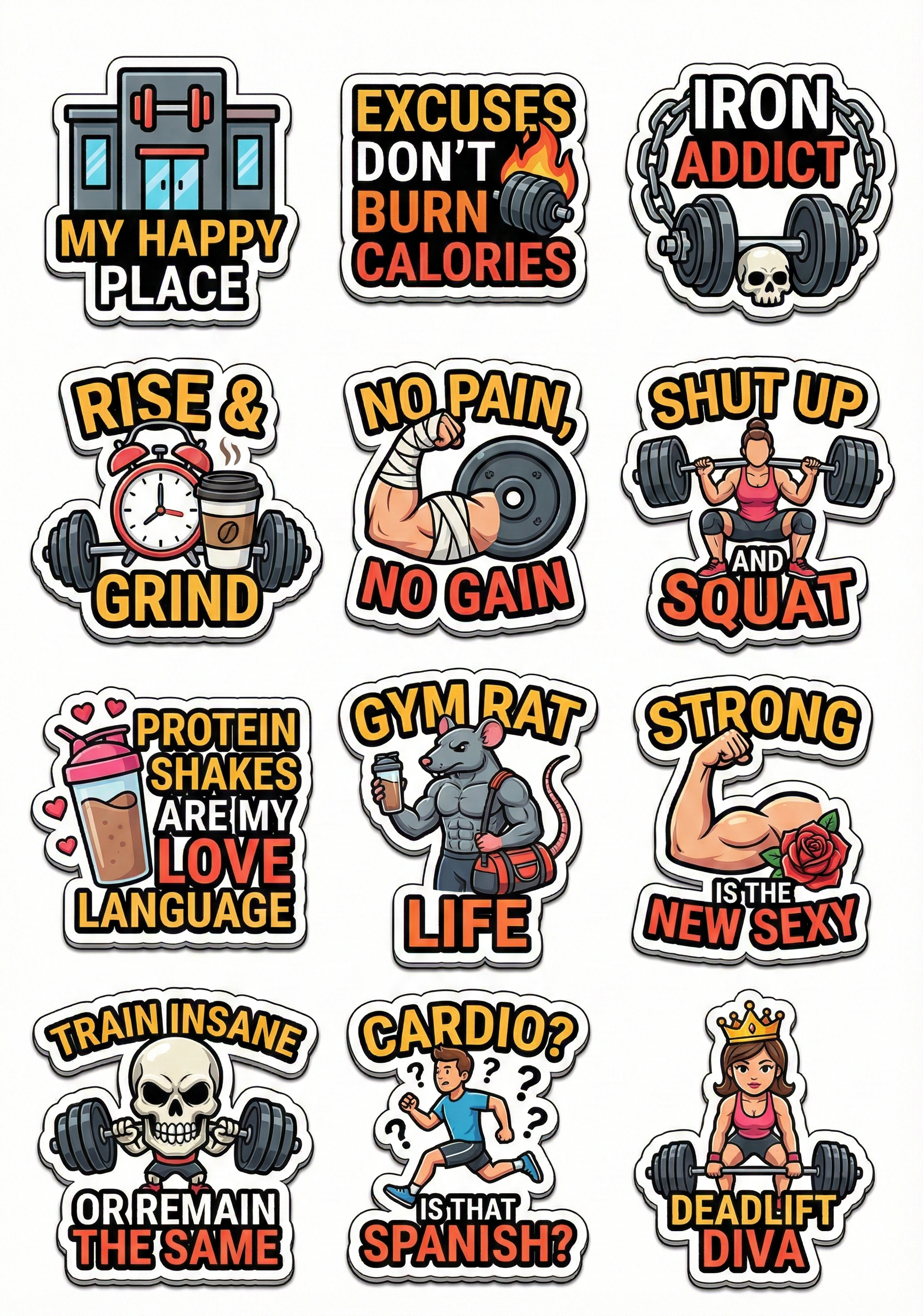 The Ultimate Gym Life Sticker Pack