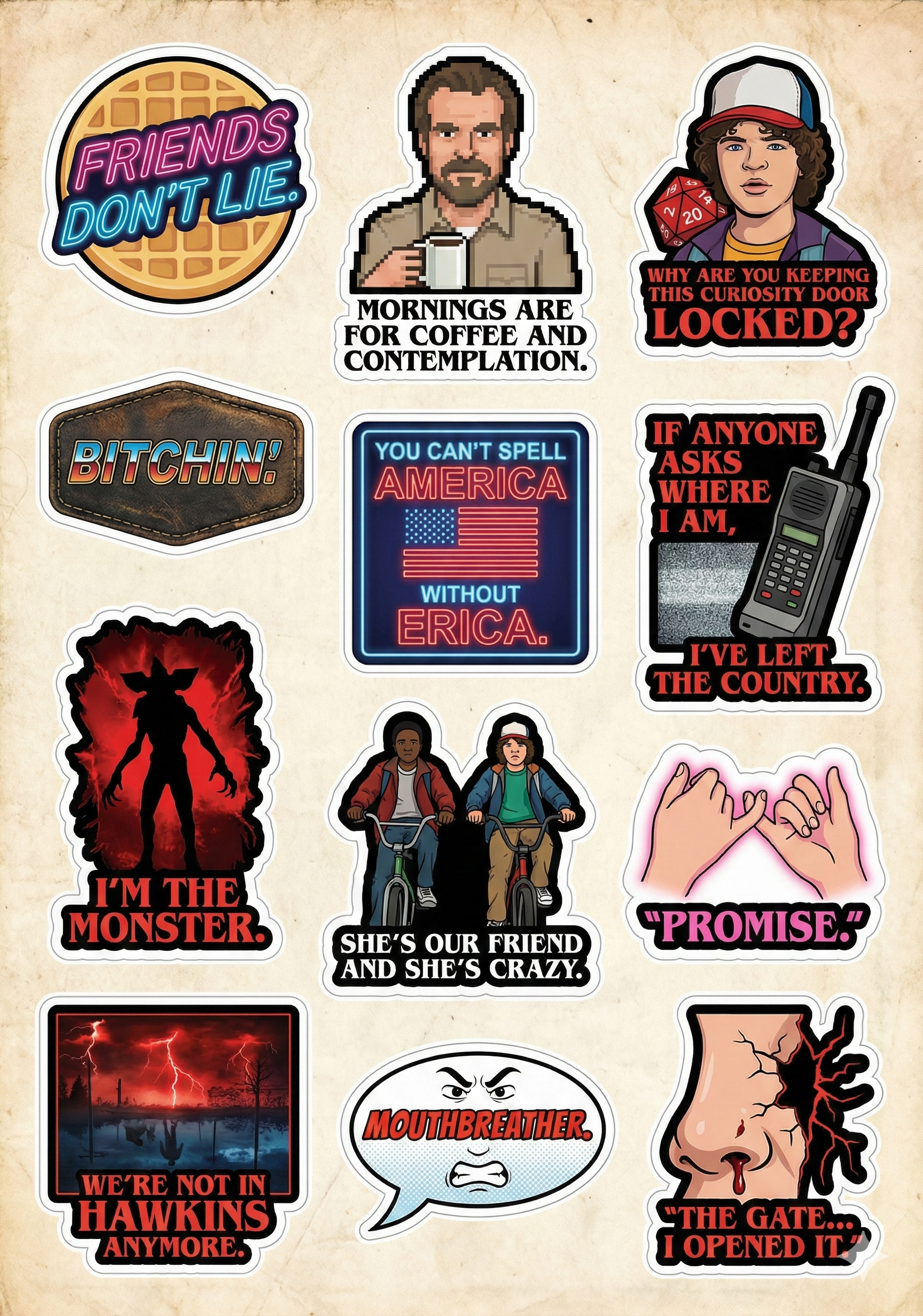 Ultimate Stranger Things Sticker Pack