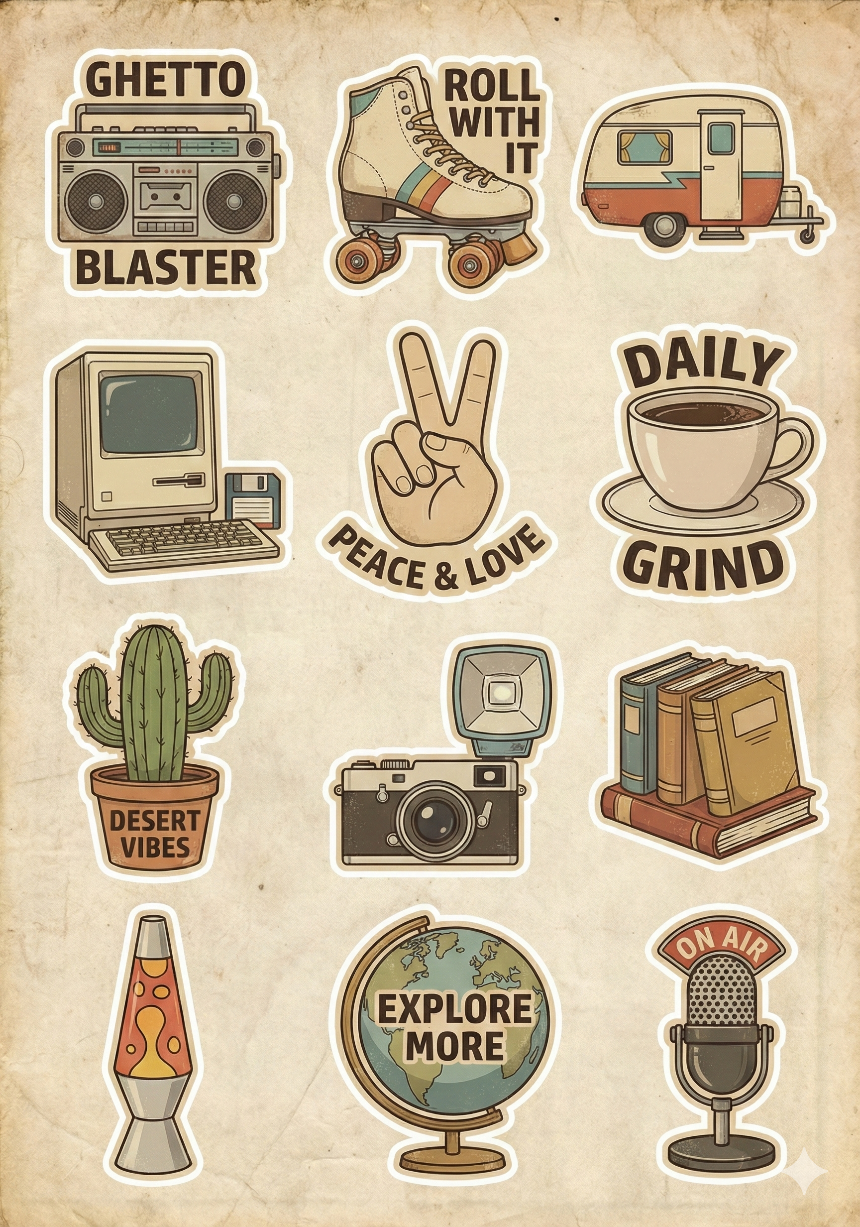 Vintage Aesthetic Sticker Pack