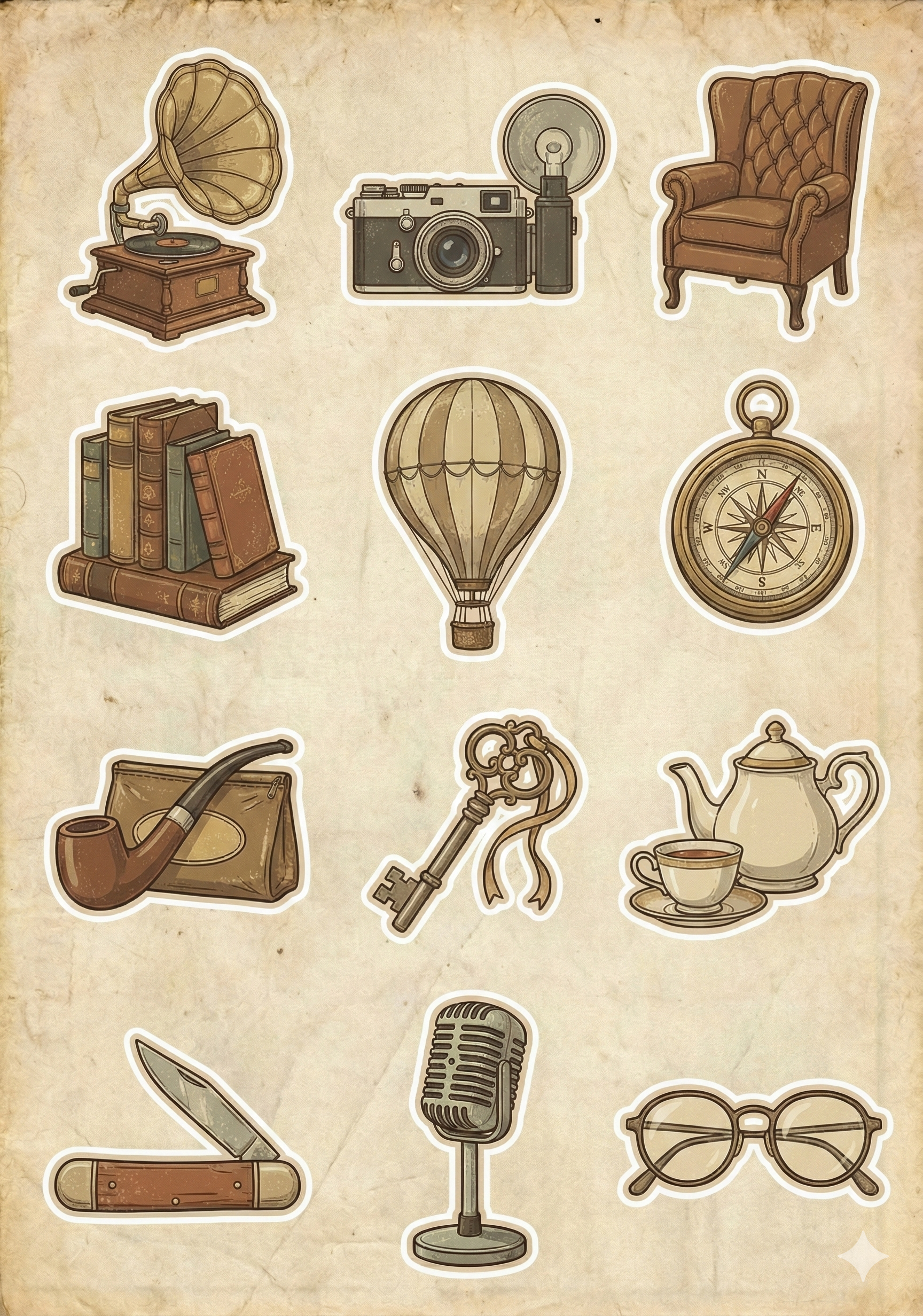 Vintage Aesthetic Sticker Pack