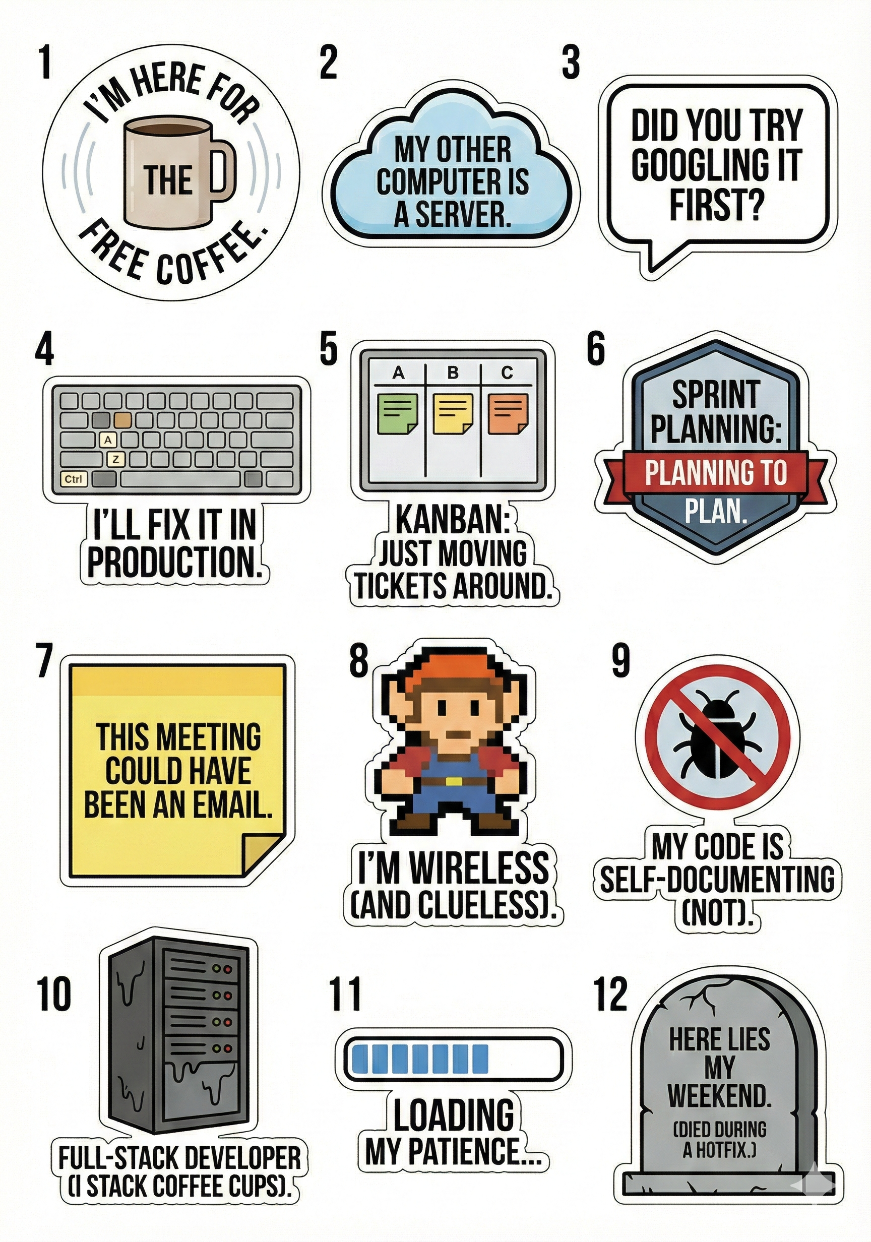 Level Up Wellness and Work Life Balance Sticker Pack