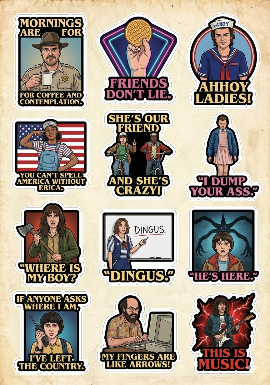 Ultimate Stranger Things Sticker Pack