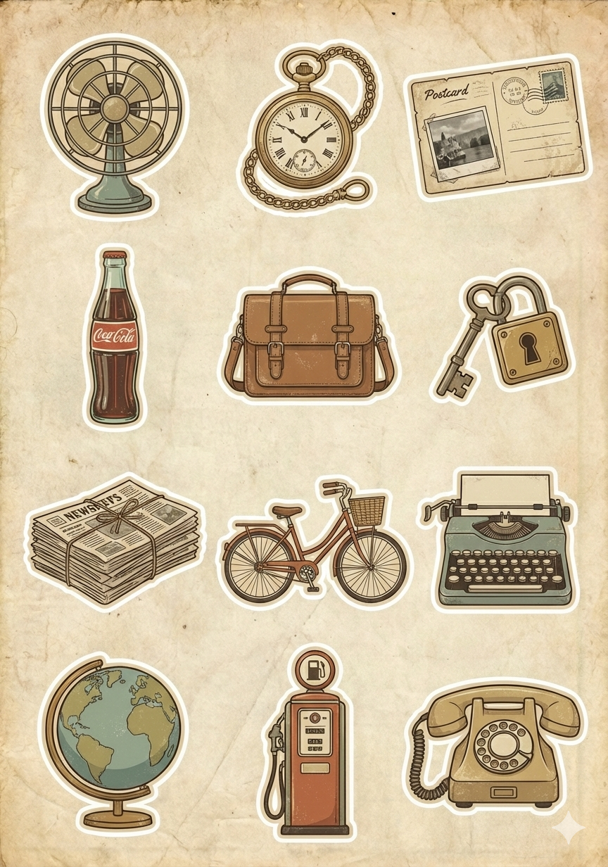 Vintage Aesthetic Sticker Pack