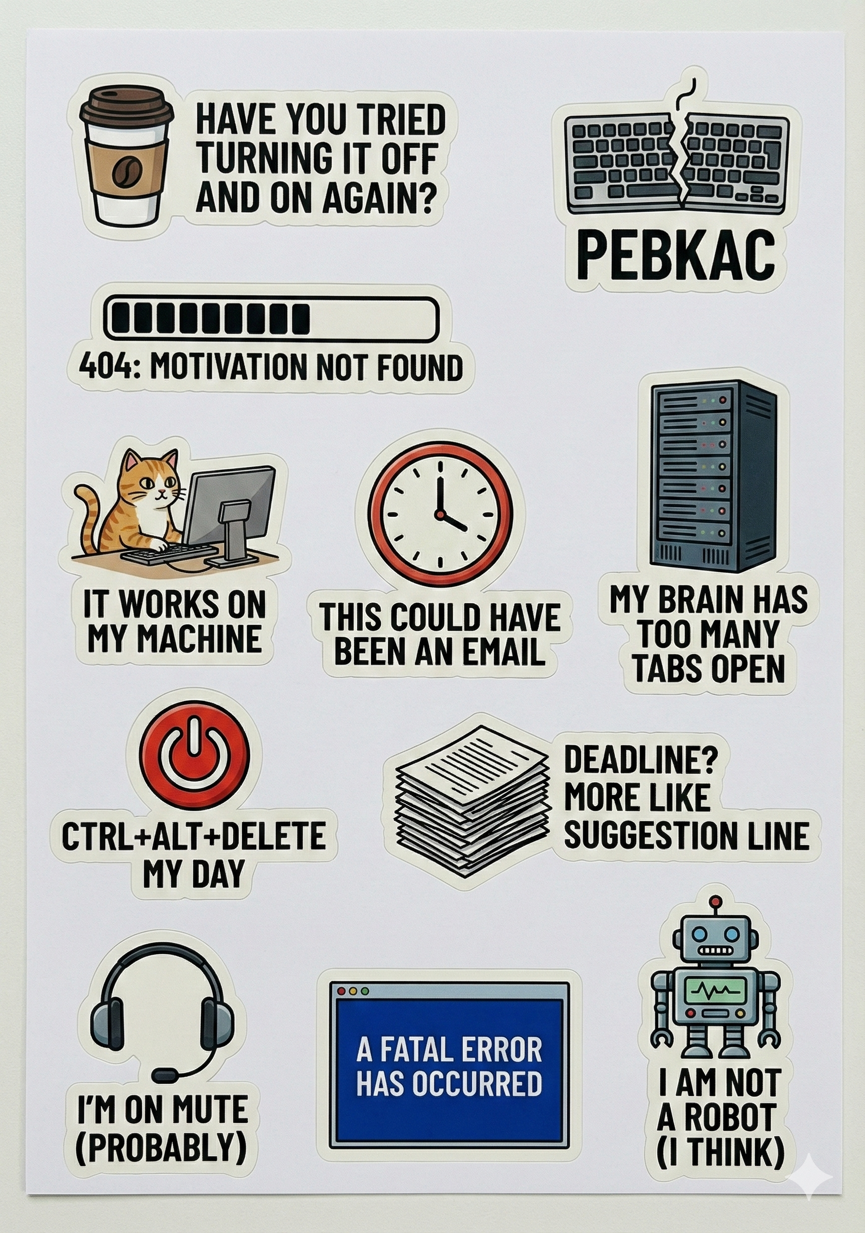 Level Up Wellness and Work Life Balance Sticker Pack