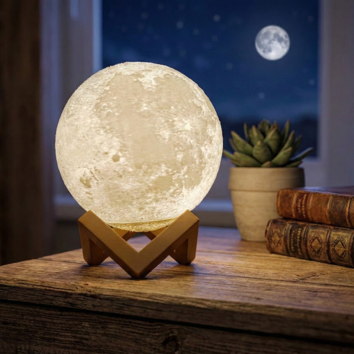 3D Printed Moon Lamp