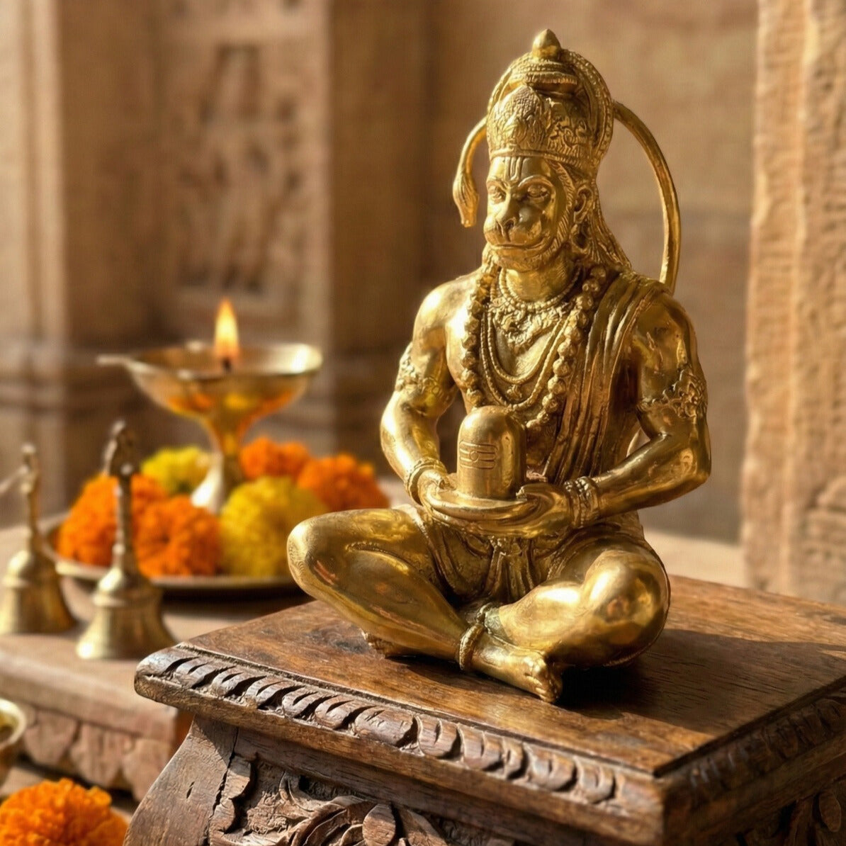 The Devout Hanuman: 3D Printed Metallic Copper Idol