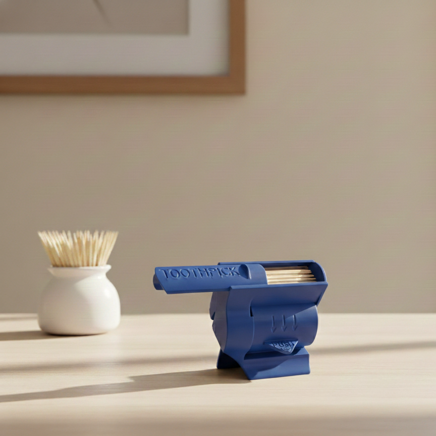 Push-Button Toothpick Dispenser